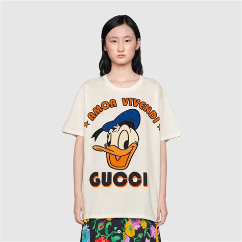 gucci donald duck t shirt mens|daffy duck gucci shoes.